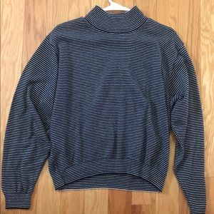 Navy and white turtleneck